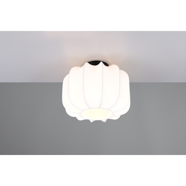 Bijela metalna stropna svjetiljka s tekstilnim sjenilom ø 25 cm Madleine – Reality-image-1