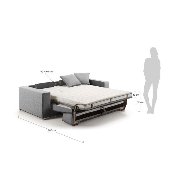 Svijetlo sivi kauč na razvlačenje La Forma Big-image-4