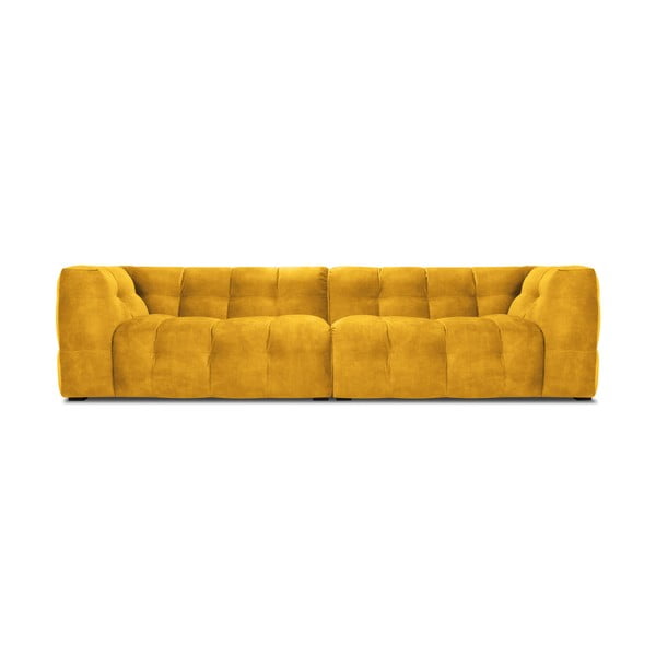 Žuta baršunasta sofa Windsor & Co Sofas Vest, 280 cm