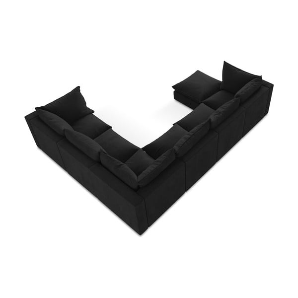 Crna kutna garnitura (s desnim kutom/u obliku slova "U") Manao – Makamii-image-3