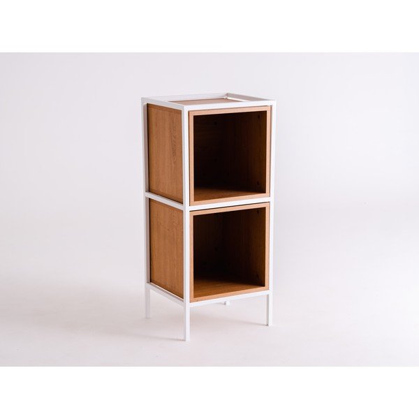 Bijeli regal u dekoru hrasta 45x102 cm Skap - CustomForm-image-2