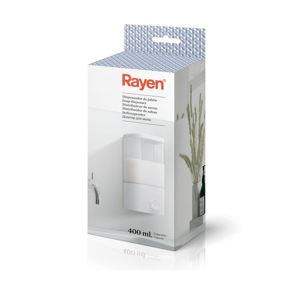 Bijeli samoljepljiv dozator sapuna 400 ml – Rayen-image-4