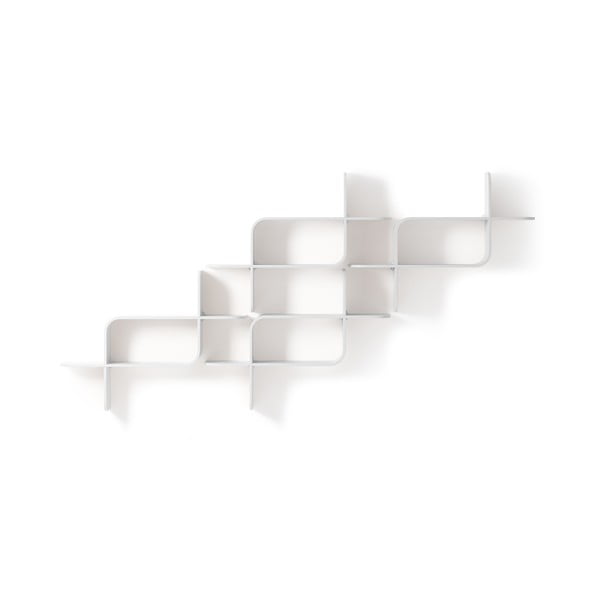 Bijela polica s više razina od masivnog kaučuka 62 cm Montage – Umbra-image-2