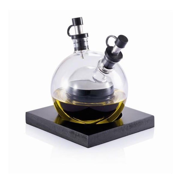 Posuda za ulje i ocat od ručno puhanog stakla s podmetačem XD Design Orbit-image-1