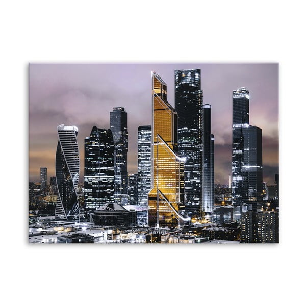 Slika Styler Canvas Silver Gold Town, 85 x 113 cm