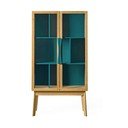 Tirkizno plava vitrina Woodman Avon