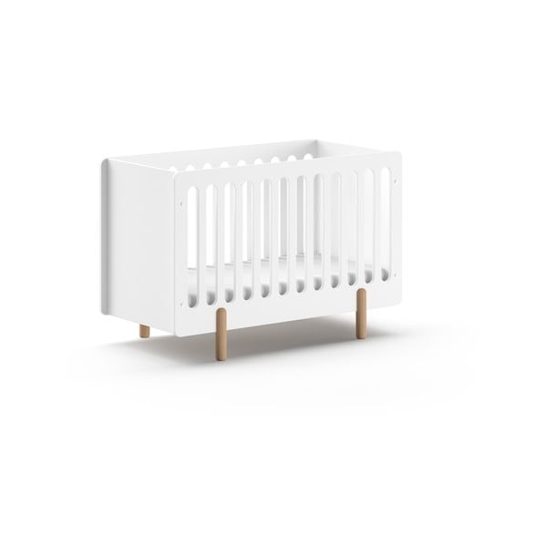 Bijeli dječji krevet od masivnog bora 60x120 cm SMILE – Vipack-image-2