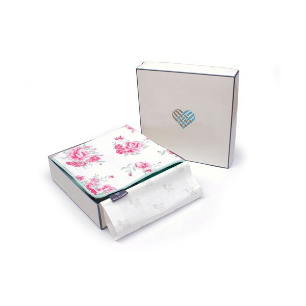 Mentol zelena jastučnica WeLoveBeds Roses, 40 x 60 cm-image-2