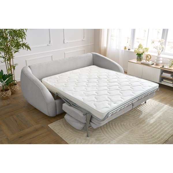 Svijetlo siva sklopiva sofa 235 cm Cezanne – Bobochic Paris-image-1