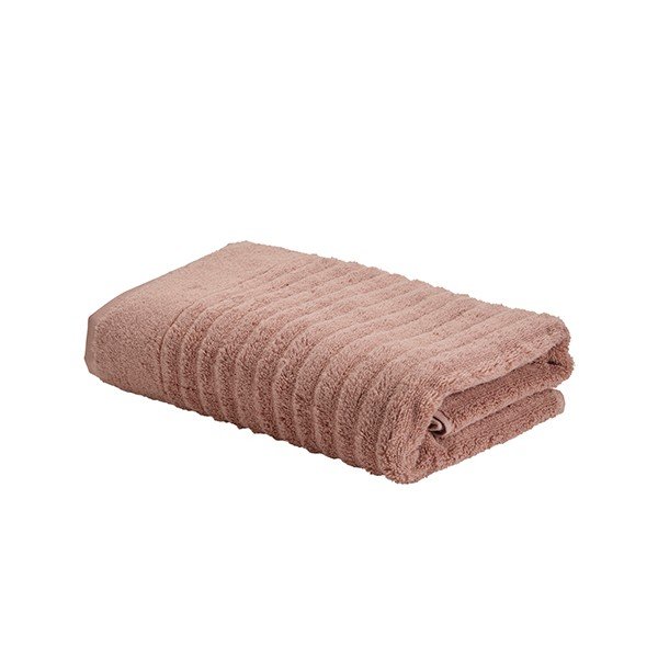 Ružičasto-smeđi pamučni ručnik 140x70 cm Wave - Bahne & CO