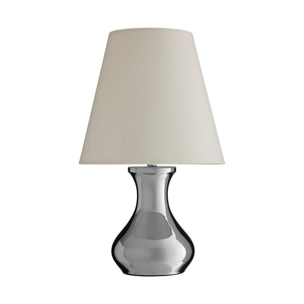 Krem/u srebrnoj boji metalna stolna lampa s tekstilnim sjenilom (visina 36 cm) Nell – Premier Housewares