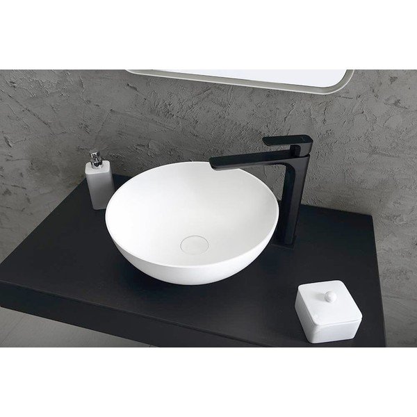 Mat crna stojeća slavina za umivaonik Spy – Sapho-image-2