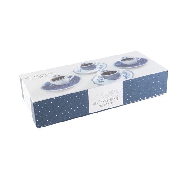 Set od 4 porculanske šalice za espresso s tanjurićima Creative Tops Vintage Indigo-image-4