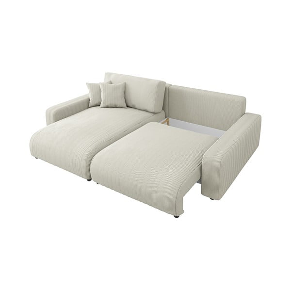 Krem sklopiva kutna garnitura od samta (promjenjiva) Sara – Ropez-image-3