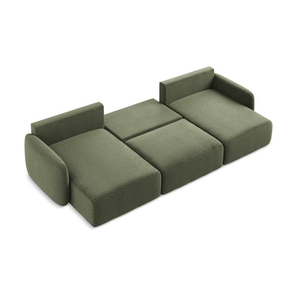 Zelena sklopiva/s prostorom za odlaganje kutna garnitura Kalena – Makamii-image-4