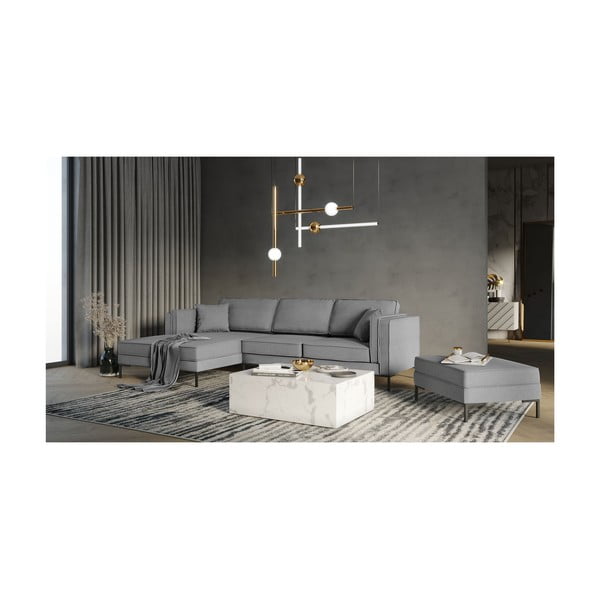 Siva kutna garnitura Milo Casa Attilio, lijevi kut-image-4