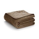 Svjetlo smeđi prošiven prekrivač od samta 220x240 cm Laila – AmeliaHome