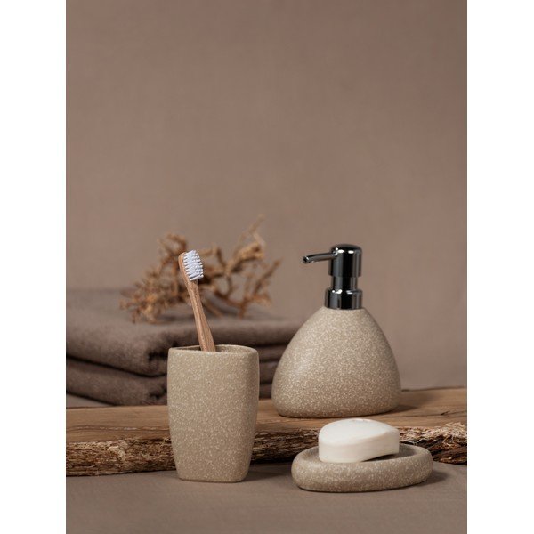 Bež keramička čaša za četkice za zube Wenko Pion-image-4