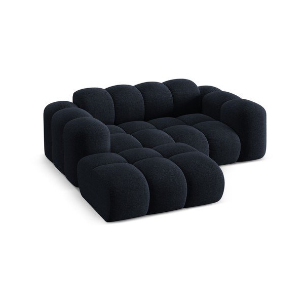 Tamno plava kutna garnitura od šenila (s lijevim kutom/s ležaljkom) Treno – Cosmopolitan Design-image-2