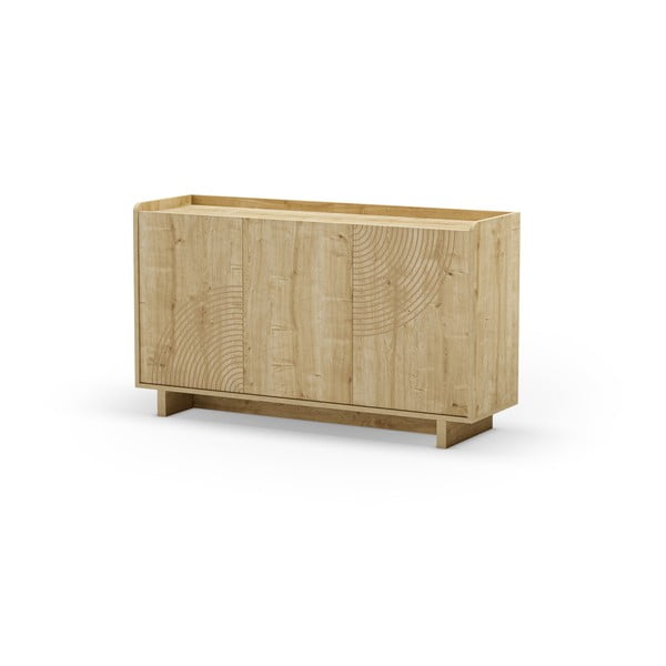 Komoda u dekoru hrasta u prirodnoj boji 140x80x40 cm Daira – Marckeric-image-4