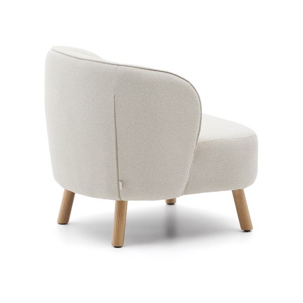 Krem fotelja od šenila Ulit – Kave Home-image-4