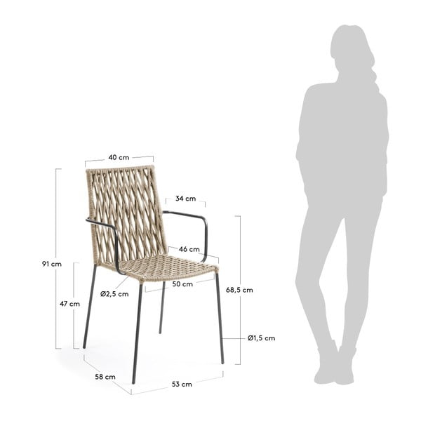 Set od 4 bež stolice La Forma Bettie-image-4
