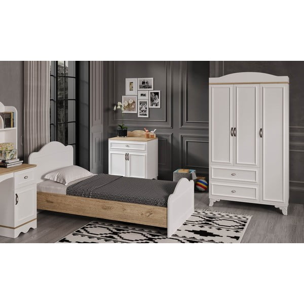 Bijeli/u prirodnoj boji krevet 90x190 cm Alessa – Kalune Design-image-2