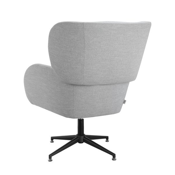 Svijetlo siva baršunasti wing fotelja Vanessa – Støraa-image-4