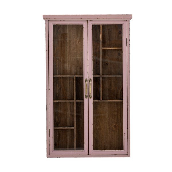 Prljavo roza vitrina od masivne jele 50x80x14 cm Hazem – Bloomingville