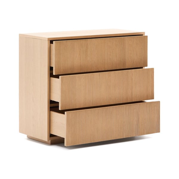 Komoda u dekoru hrasta u prirodnoj boji 90x79x50 cm Helvine – Kave Home-image-3