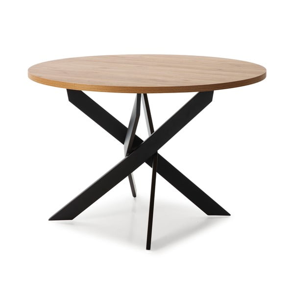 Okrugao blagovaonski stol s pločom stola u dekoru hrasta 120x120 cm Ther – Marckeric-image-2