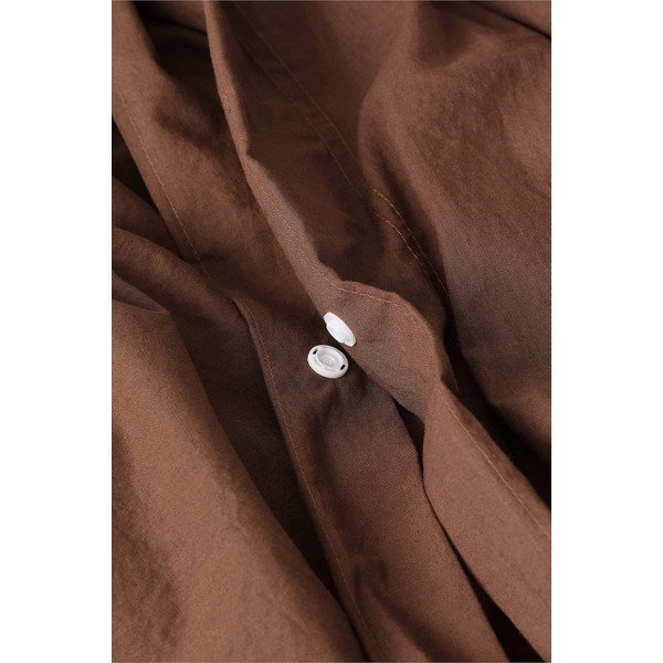 Smeđa posteljina za krevet za jednu osobu od organskog pamuka 150x200 cm Juliette – Ellos Home-image-3