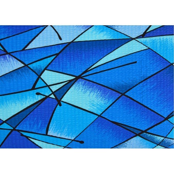 Plava krep posteljina za krevet za jednu osobu 140x200 cm Rainbow -image-1