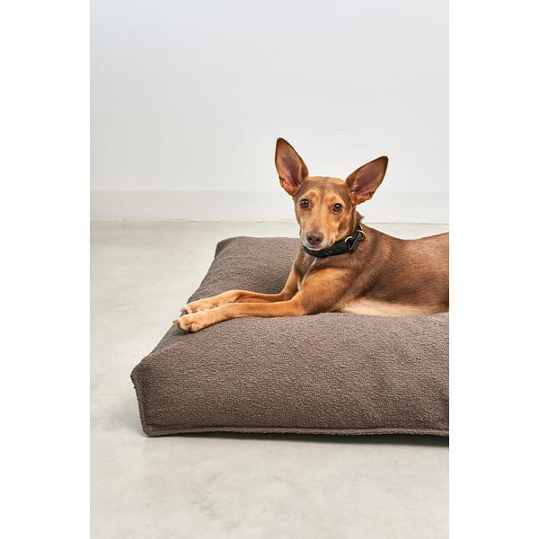 Smeđi krevet za pse od boucle tkanine 100x75 cm Mondo Chocolate M – MiaCara-image-2