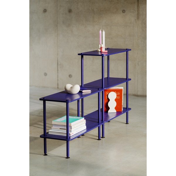 Plavi regal u dekoru hrasta 80x90,5x35 cm Teidi – noo.ma-image-2