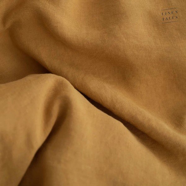 Žuta  navlaka za poplun za krevet za jednu osobu od konopljinih vlakana 140x200 cm – Linen Tales-image-2