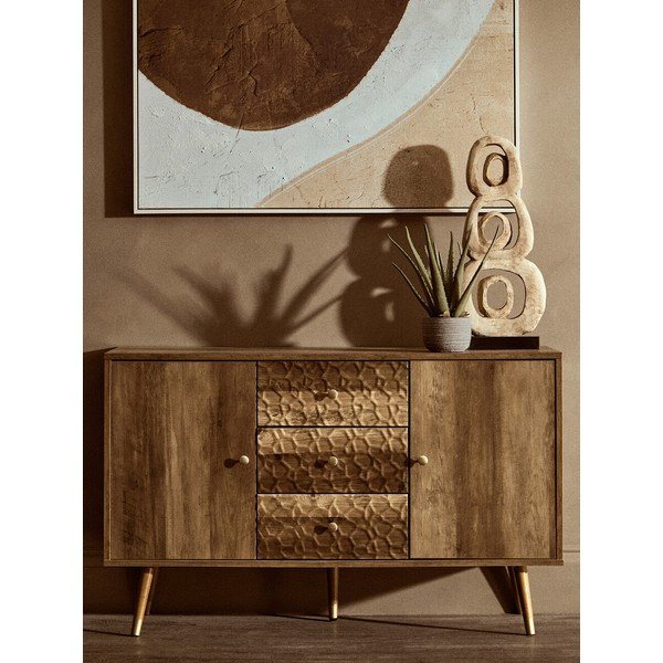 Komoda u tamnoj prirodnoj boji 114x70x39 cm Frida – Premier Housewares-image-1