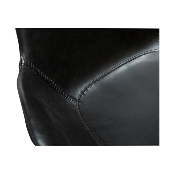 crna stolica od umjetne kože za blagovaonu s naslonima za ruke DAN ispisne Denmark Hype-image-4