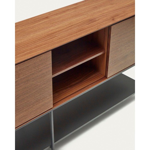 Niska komoda u dekoru oraha u prirodnoj boji 195x80 cm Vedrana – Kave Home-image-3