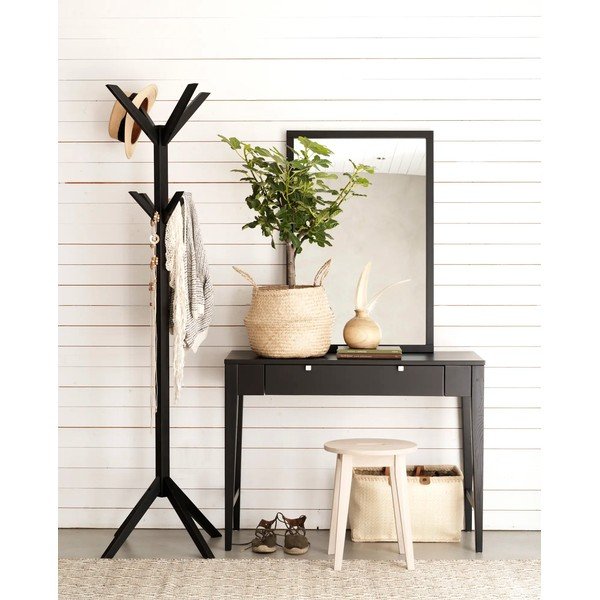 Crna vješalica od punog hrasta Confetti – Rowico-image-1