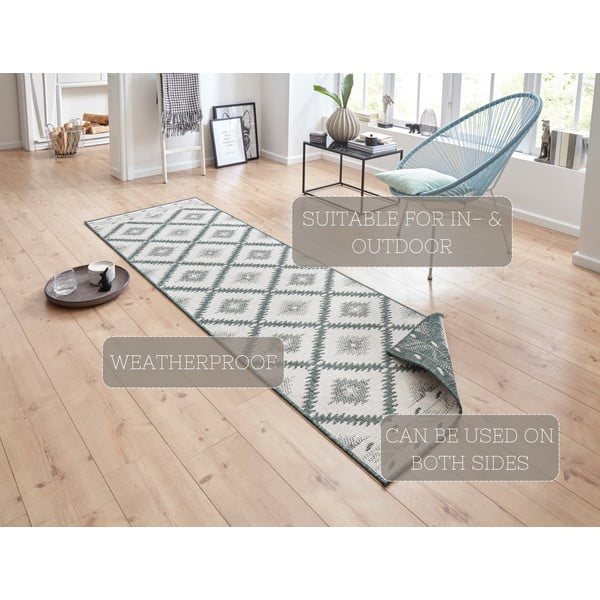 Tepih za eksterijer zeleno-bež boje NORTHRUGS Malibu, 250 x 80 cm-image-4