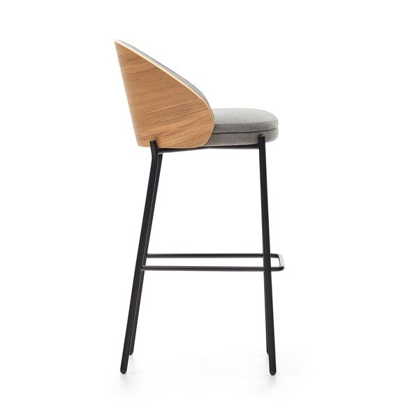Siva/u prirodnoj boji barska stolica (visine sjedala 77 cm) Eamy – Kave Home-image-4