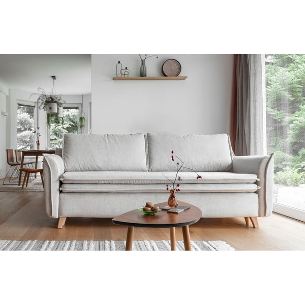 Krem sklopiva sofa 225 cm Charming Charlie – Miuform-image-1