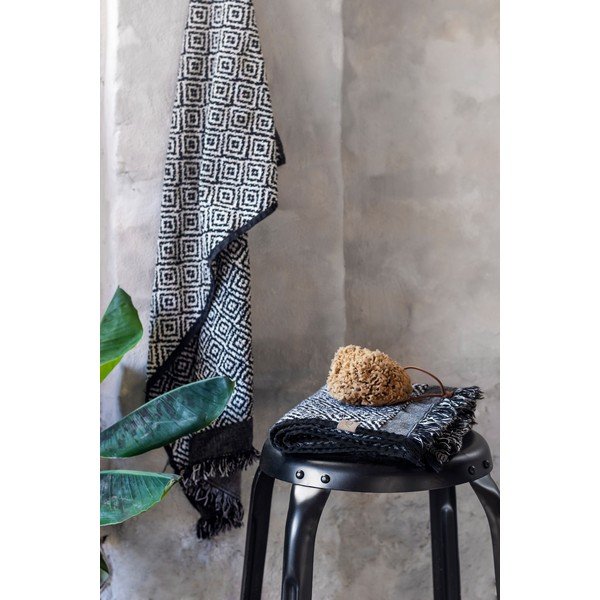 Crno-bijeli pamučan ručnik 50x95 cm Morocco – Mette Ditmer Denmark-image-1