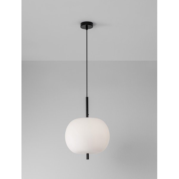 Bijela/crna staklena viseća svjetiljka ø 30 cm Lato – Nova Luce-image-3