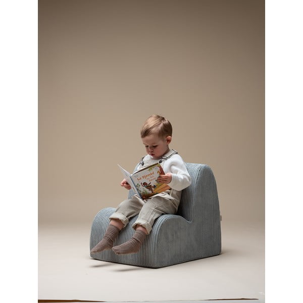 Mentol zelena dječja fotelja od samta Cloud – Wigiwama-image-1