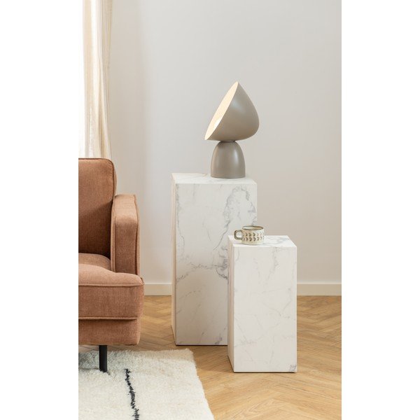 Bijeli stolići za kavu u setu 2 kom u mramornom dekoru 35x35 cm Dice – Actona-image-1