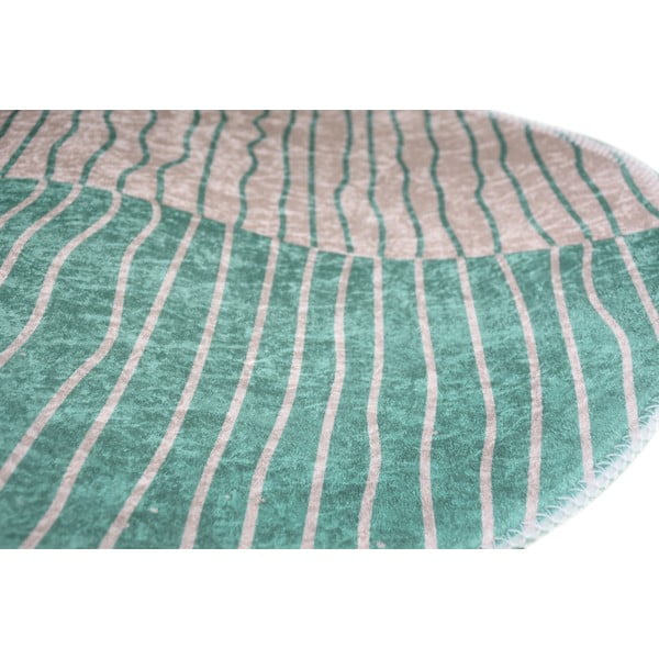 Krem/tirkizni perivi okrugli tepih ø 120 cm Yuvarlak – Vitaus-image-2