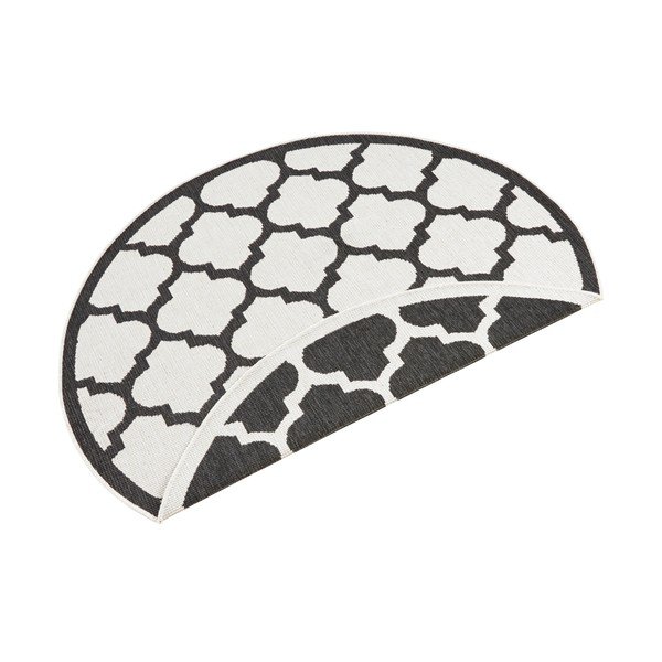 Crno-krem vanjski tepih NORTHRUGS Palermo, ⌀ 200 cm-image-3