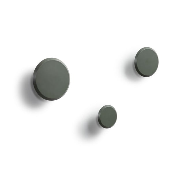 Prljavo zelene drvene zidne kuke u setu 3 kom Nadua – Kave Home